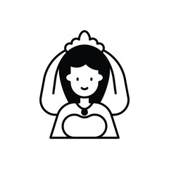 Bride vector icon
