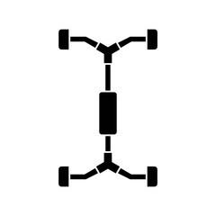 Vector illustration, chassis icon. Flat style design template, icon vector illustration, isolated on white