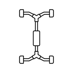 Vector illustration, chassis icon. Flat style design template, icon vector illustration, isolated on white