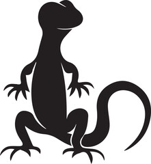 lizard Silhouette black vector. the white background