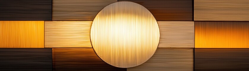Layers of contrasting textures featuring wood, glass, and metallic surfaces in a surreal arrangement