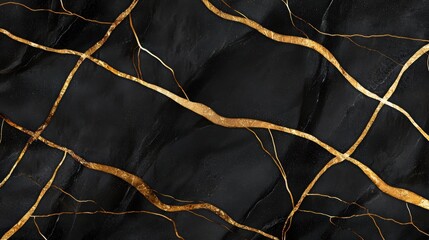 Marbled black and white textures with subtle streaks of gold adding elegance