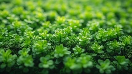 Obraz premium A close-up view of vibrant green plants creating a lush, textured surface.