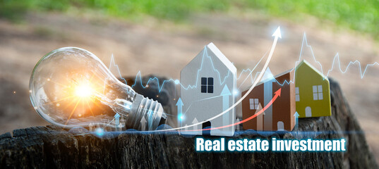 Naklejka premium Real estate investment ideas and making profits