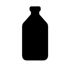 Simple icon of a bottle, suitable for beverage or drink related themes.