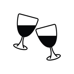 Champagne Glasses vector icon