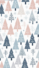 seamless pattern with christmas trees