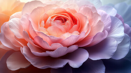 Pastel Watercolor Petals in a Serene Spiral Arrangement - Generative AI