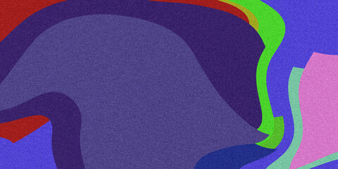 Obraz premium Futuristic Poster Design Featuring a Vibrant Gradient Background with Smooth Fluid Shapes and Grainy Texture – A Modern Visual Experience with Colorful Noise Effects