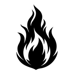 silhouette fire flame, flame vector icon, illustration of fire flame, fire flame vector