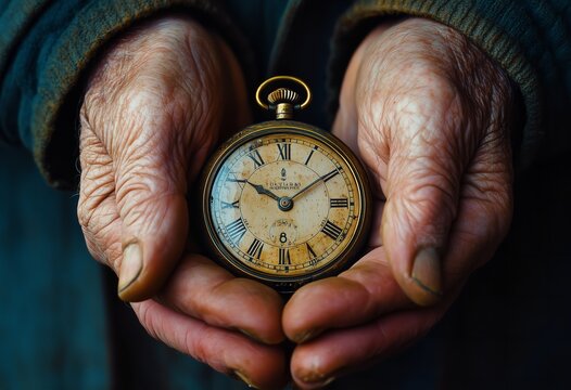 hand holding a clock