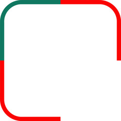 Merry Christmas frame. Christmas border frame. Red and green frame for Christmas 