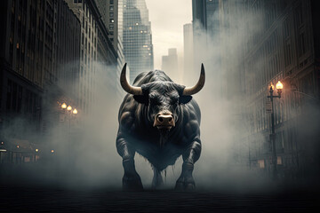 An imposing and intimidating bull