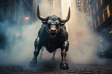 An imposing and intimidating bull