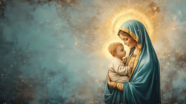 virgin mary and jesus