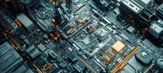 Abstract Technology Circuit Board