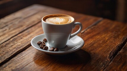Latte Art in a Cozy Cafe Setting