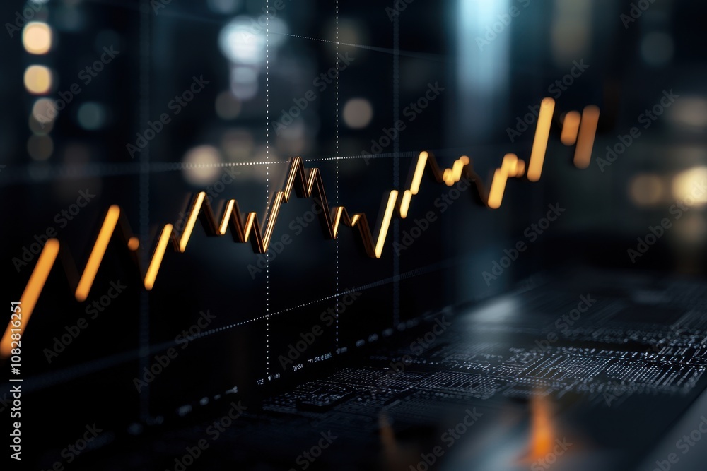 Poster a graph with a line that is slanting and orange