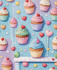 cupcakes background 