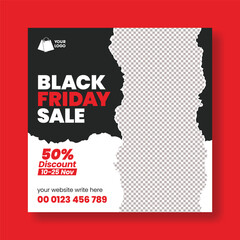 Editable Black Friday event sale social media ads banner template design, social media posts, banner, ads, design, ecommerce web or internet ads. Trendy sale discount offer square template