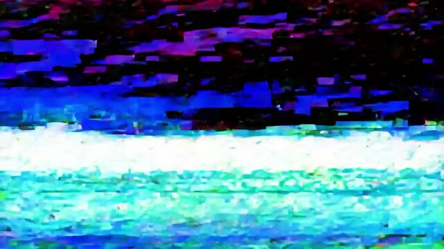 Pixel Noise and Glitch Effects in Abstract Digital Animation