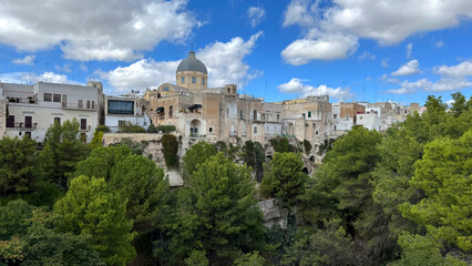 Panorama of the ravine of Massafra, Taranto, Puglia, Italy