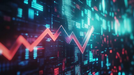 illustration of arrow up market stocks background concept