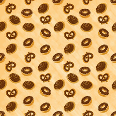 Pattern with baked goods
