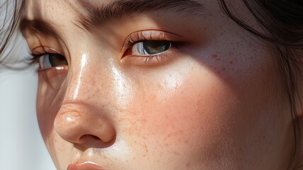 Fototapeta premium Close-up of Smooth, Natural Healthy Skin with Fine Details