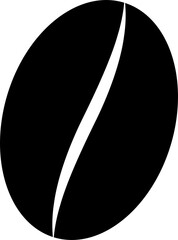 Coffee beans icon, symbol on transparent background.  PNG illustration