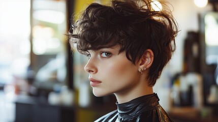 Shag haircut for a woman with short hair © Antonio 