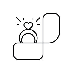 Engagement Ring vector icon