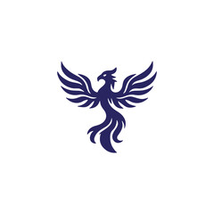 Phoenix Logo flying bird abstract design vector template.	