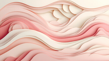 Abstract paper layers in soft pink tones create a serene and modern background, perfect for design and artistic projects. Serene. Illustration