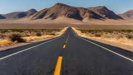 road to the desert sand dunes