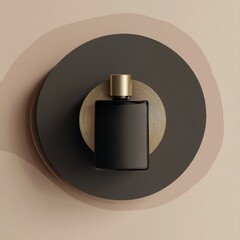 Luxury Fragrance Bottle Flat Design Top View Monochromatic Theme