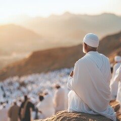 Spiritual Reflection on Mount Arafat During Hajj