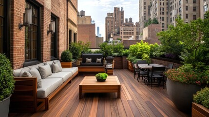 Luxury Rooftop Terrace with City View