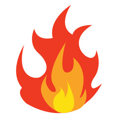 Colorful Fire Flame Isolated Vector Illustration