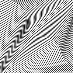 Illusion Wave Lines Seamless Pattern Background Vector Illustration