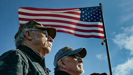 Veterans honor flag at autumn service