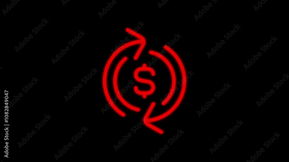 Poster dollar sign and symbol design background animation.currency icon : dollar sign and symbol design wit