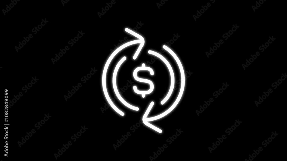 Aufkleber dollar sign and symbol design background animation.currency icon : dollar sign and symbol design wit