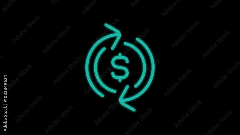 Poster dollar sign and symbol design background animation.currency icon : dollar sign and symbol design wit