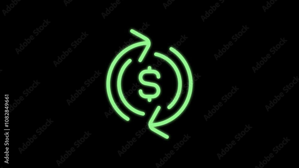 Poster dollar sign and symbol design background animation.currency icon : dollar sign and symbol design wit