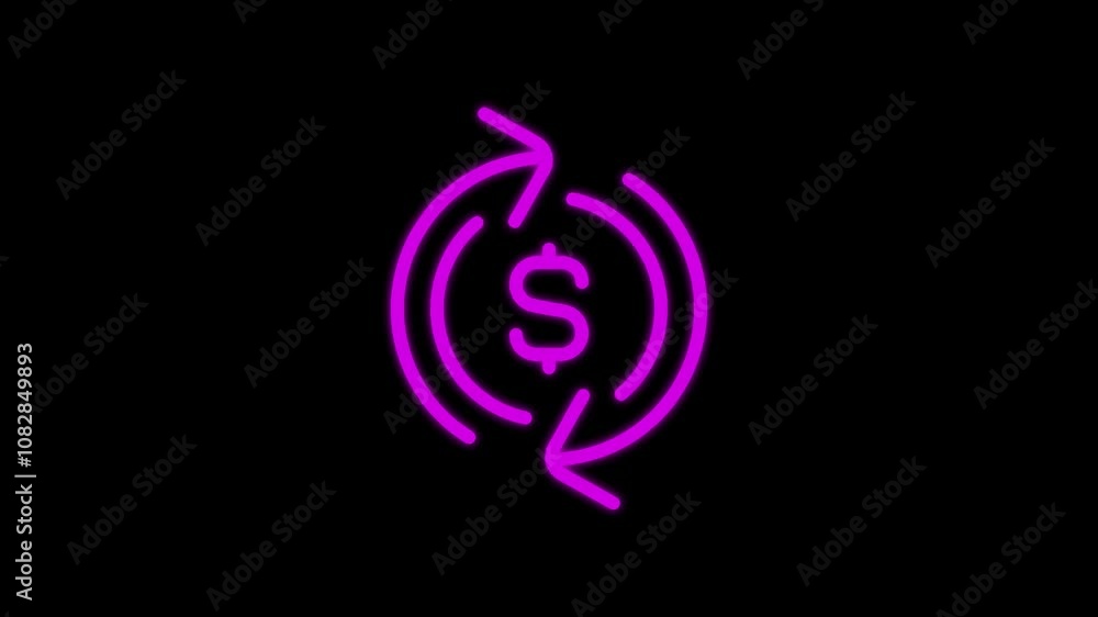 Poster dollar sign and symbol design background animation.currency icon : dollar sign and symbol design wit