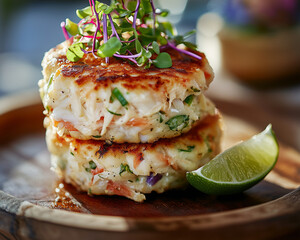 Crab Cakes with Lime Drizzle
