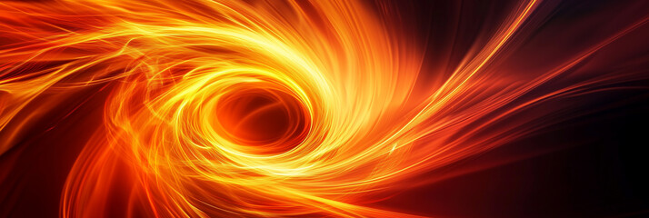 Abstract Fiery Spiral Energy Vortex with Radiant Glow