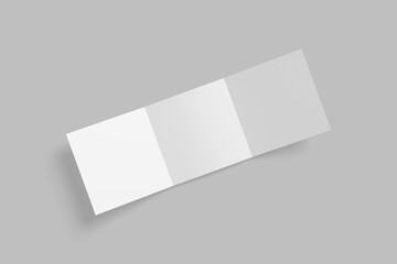 Fototapeta premium Square Modern Trifold Brochure mockup on gray background