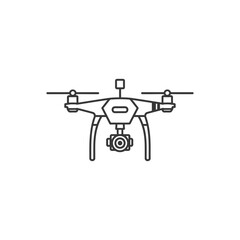 Line Drawing of a Drone with a Camera Attached